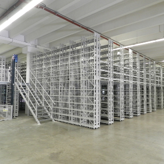 Multi-storey shelving systems